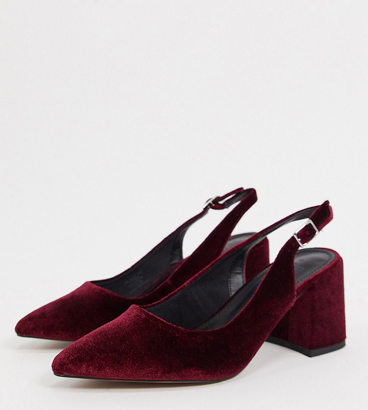 maroon velvet heels
