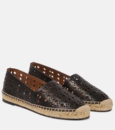 Thumbnail for your product : Alaia Laser-cut leather espadrilles