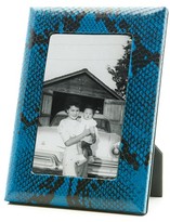 Thumbnail for your product : Graphic Image Blue Python Embossed Italian Leather Frame, 5" x 7"