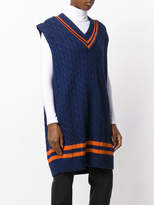 Thumbnail for your product : Maison Margiela contrast knitted vest