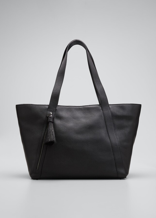 Zip Top Leather Tote Bag | Shop the world's largest collection of 