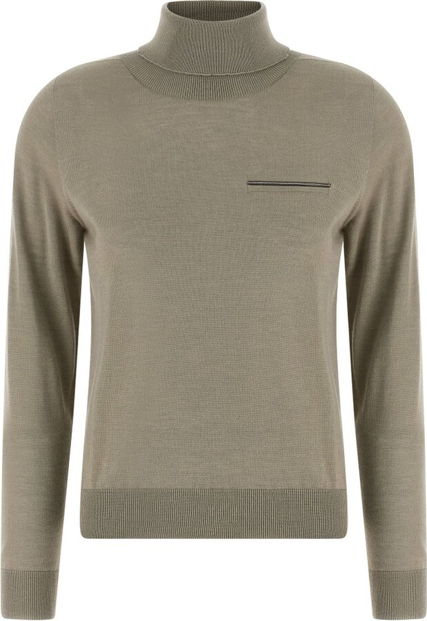 Peserico Jewel Pocket Turtleneck Sweater
