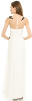 Thumbnail for your product : Marchesa Notte Illusion Neckline Gown