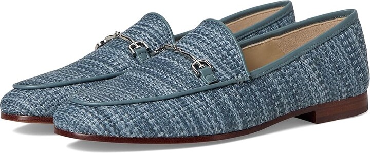 Sam Edelman Loraine Women's Dress Sandals Slate Sky : 9 M, Leather/Textile