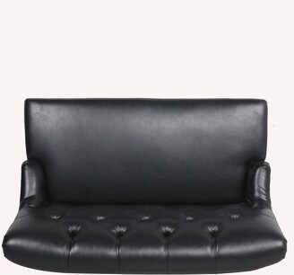 CTEX Chairone House 35''width Black PU Armless Loveseat sofa