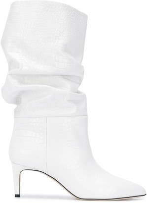 white leather slouch boots
