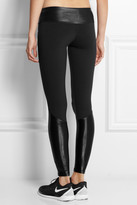 Thumbnail for your product : Bodyism I Am Shiny paneled stretch-jersey leggings