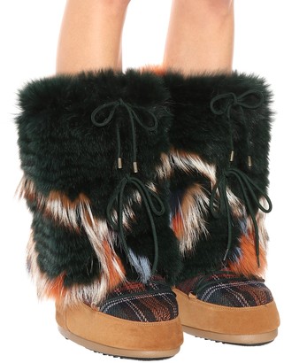 Army by Yves Salomon x Moon Boot fur ankle boots
