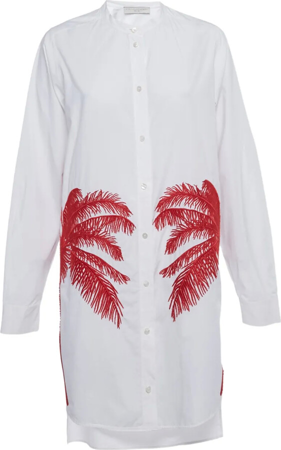 Stella McCartney Pre-Owned Palm-Embroidery Shirt Dress