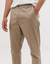 Thumbnail for your product : ASOS Design DESIGN tapered chinos in stone