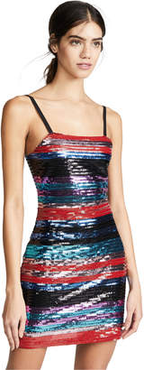 WAYF Manfi Stripe Sequin Dress