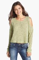 Thumbnail for your product : Chloe K Cold Shoulder Crop Sweater (Juniors)