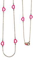 Thumbnail for your product : Jordan Askill Pink Glitter Enamel Multi-Heart Necklace