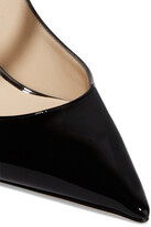 Thumbnail for your product : Jimmy Choo Bing 100 Crystal-embellished Patent-leather Mules - Black
