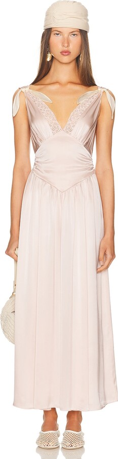 Helsa The Silk Celeste Dress in Blush