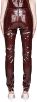 Thumbnail for your product : Thierry Mugler Mahogany Red Patent Leather Leggings