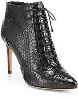Thumbnail for your product : Alexandre Birman Lace-Up Python Ankle Boots
