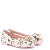 Thumbnail for your product : Dolce & Gabbana Children Embellished floral slippers