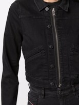 Thumbnail for your product : Diesel Cropped Zip-Front Denim Jacket