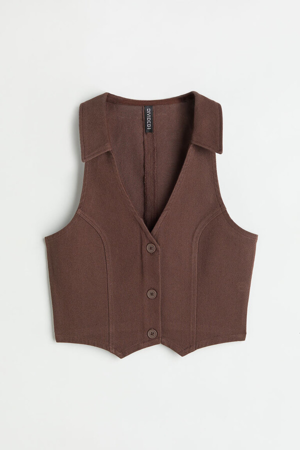 H&M Suit Vest Brown ShopStyle