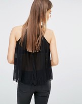 Thumbnail for your product : AX Paris Pleated High Neck Top