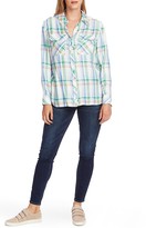 Thumbnail for your product : Vince Camuto Orchard Herringbone Plaid Button Front Shirt