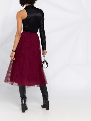 RED Valentino Polka Dot Tulle Overlay Skirt