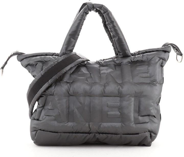 Chanel Doudoune Tote Embossed Nylon Large - ShopStyle Satchels & Top Handle  Bags