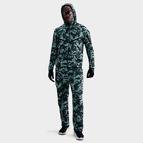 Nike Men's Tech Fleece Camo Windrunner Full-Zip Jacket in Cannon/Black | Size: Small