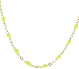 Thumbnail for your product : Gigi Clozeau 18kt yellow gold Classic Gigi neon green beaded necklace