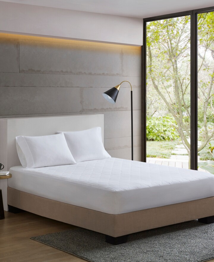 Madison Park All Natural Cotton Percale Quilted Mattress Pad, Twin