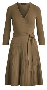 ralph lauren green wrap dress