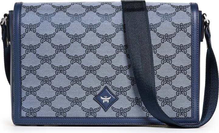 MCM Lauretos Fabric Messenger Bag