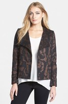 Thumbnail for your product : Santorelli Leopard Jacquard Open Front Jacket
