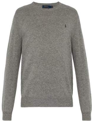 Polo Ralph Lauren Logo Embroidered Cashmere Sweater - Mens - Grey