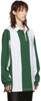 Thumbnail for your product : Alexander Wang Grey and Green Rugby Shirt