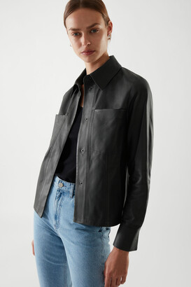 Womens leather overshirt Clearance