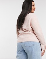 Thumbnail for your product : Vero Moda Curve v neck jumper in pink
