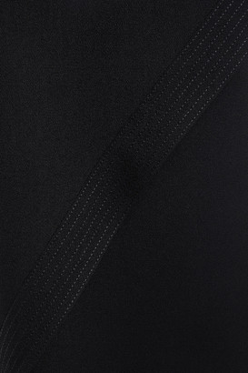 Givenchy Asymmetric Lace-paneled Stretch Wool-crepe Dress