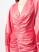 Thumbnail for your product : Rotate by Birger Christensen Balloon-Sleeved Draped Short Dress