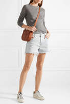 Thumbnail for your product : Splendid + Margherita Amore Embroidered Frayed Denim Shorts - Light denim