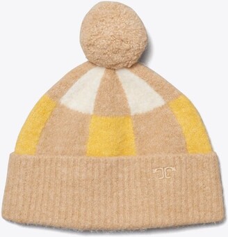 Tory Burch Knit Check Hat - ShopStyle