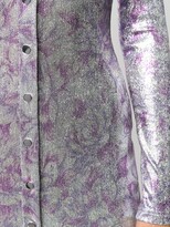 Thumbnail for your product : Paco Rabanne Metallic Floral-Print Shirt Dress