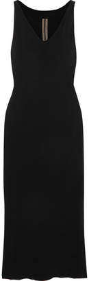 Rick Owens Crepe Midi Dress - Black