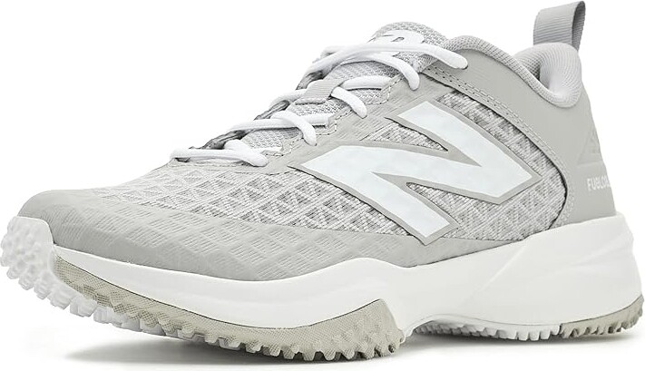 New Balance Fulecell 4040 V8 Turf-Trainer Men's Cleated Shoes Team Away Grey/White : 8.5 D - Medium Textile