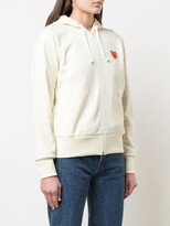 Thumbnail for your product : Comme des Garçons PLAY Heart-Patch Zip-Up Hoodie