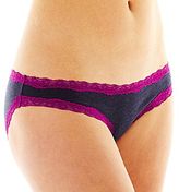 Thumbnail for your product : JCPenney Flirtitude® Lace-Trim Microfiber Bikini Panties