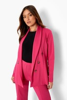 Thumbnail for your product : boohoo Double Breasted Crepe Blazer