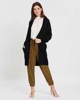 Thumbnail for your product : Banana Republic Petite Petite Puff Sleeve Long Open Front Cardigan