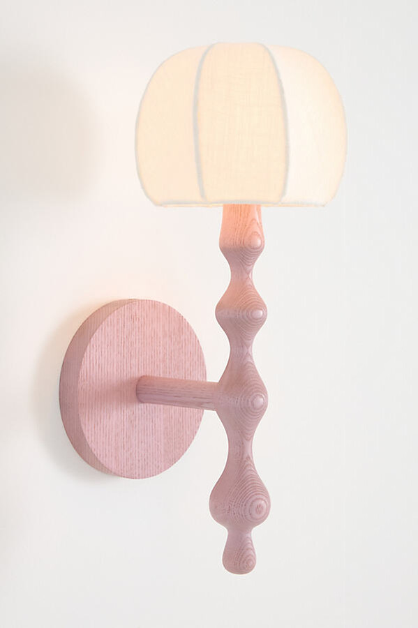 LALA Reimagined Wood Shaded Sconce Wall Light